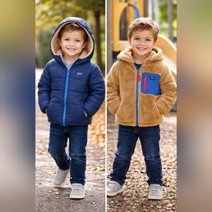 OshKosh B’gosh Reversible Puffer Jacket – Size S/4 (4T) – NWT